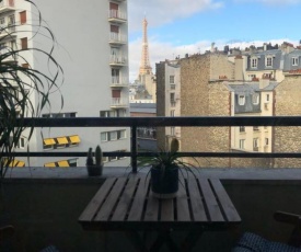 Superb apartment with balcony & Eiffel tower view